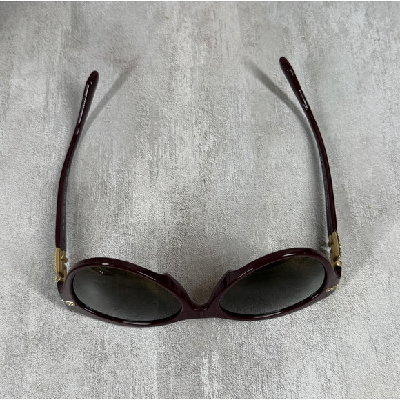 Versace Sunglasses Womens One Size Maroon Brown Cat Eye Crystal Italy Designer main image 5